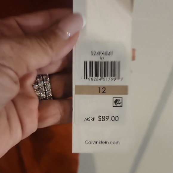 Calvin Klein Highline Dress Pants Size 12 Linen Blend Tapered Leg Ankle - Picture 3 of 6